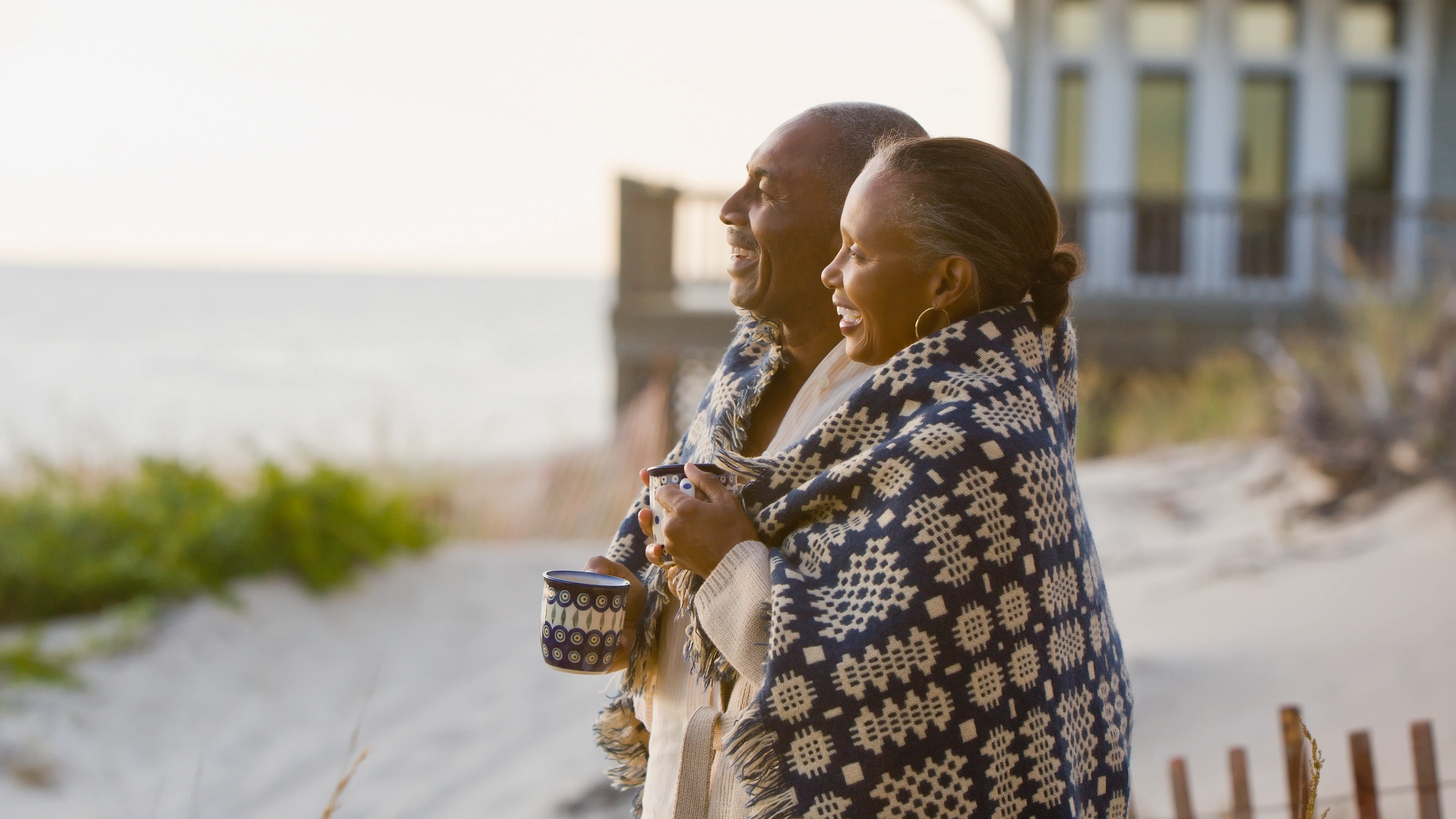 a man and woman kissing
