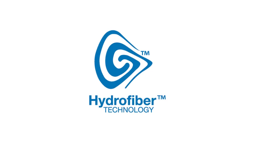Logo Hydrofiber™ Technology, un materiale morbido e assorbente che si trasforma in gel a contatto con il fluido della ferita.