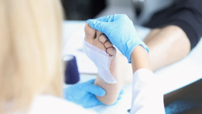 Wundbehandlung am Patienten