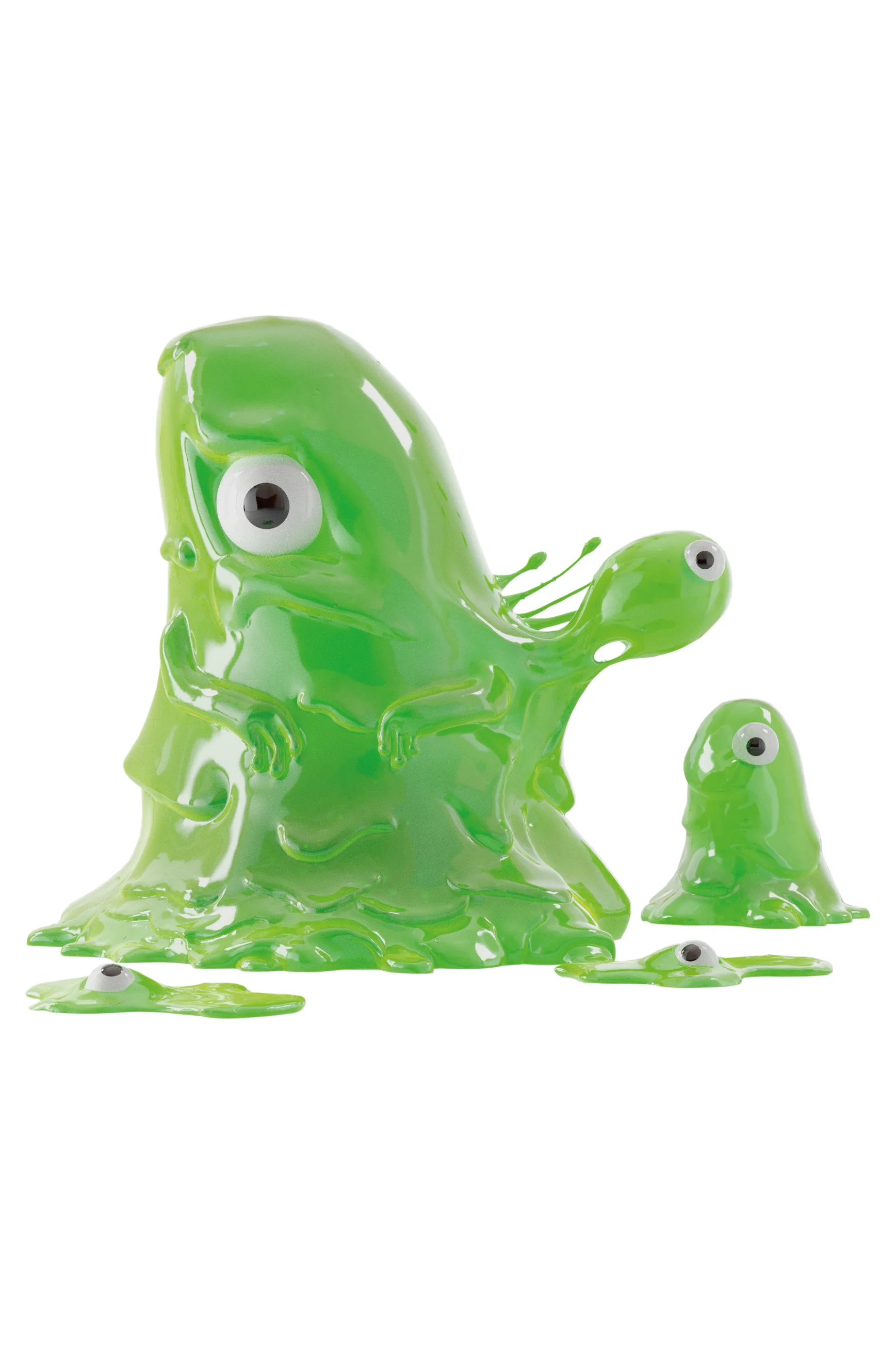 Una rana verde con un fondo blanco