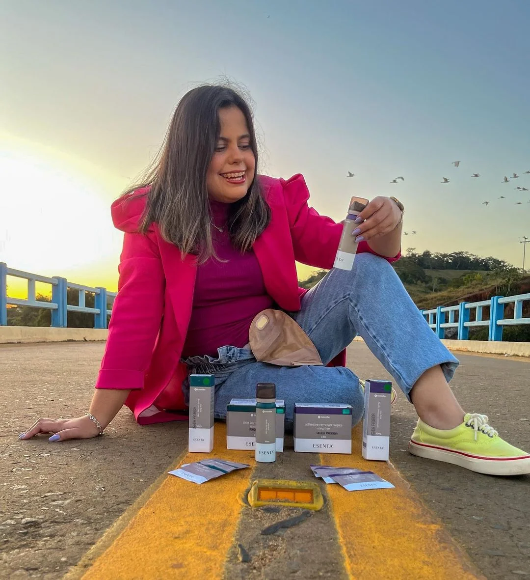 a person sitting on a bench