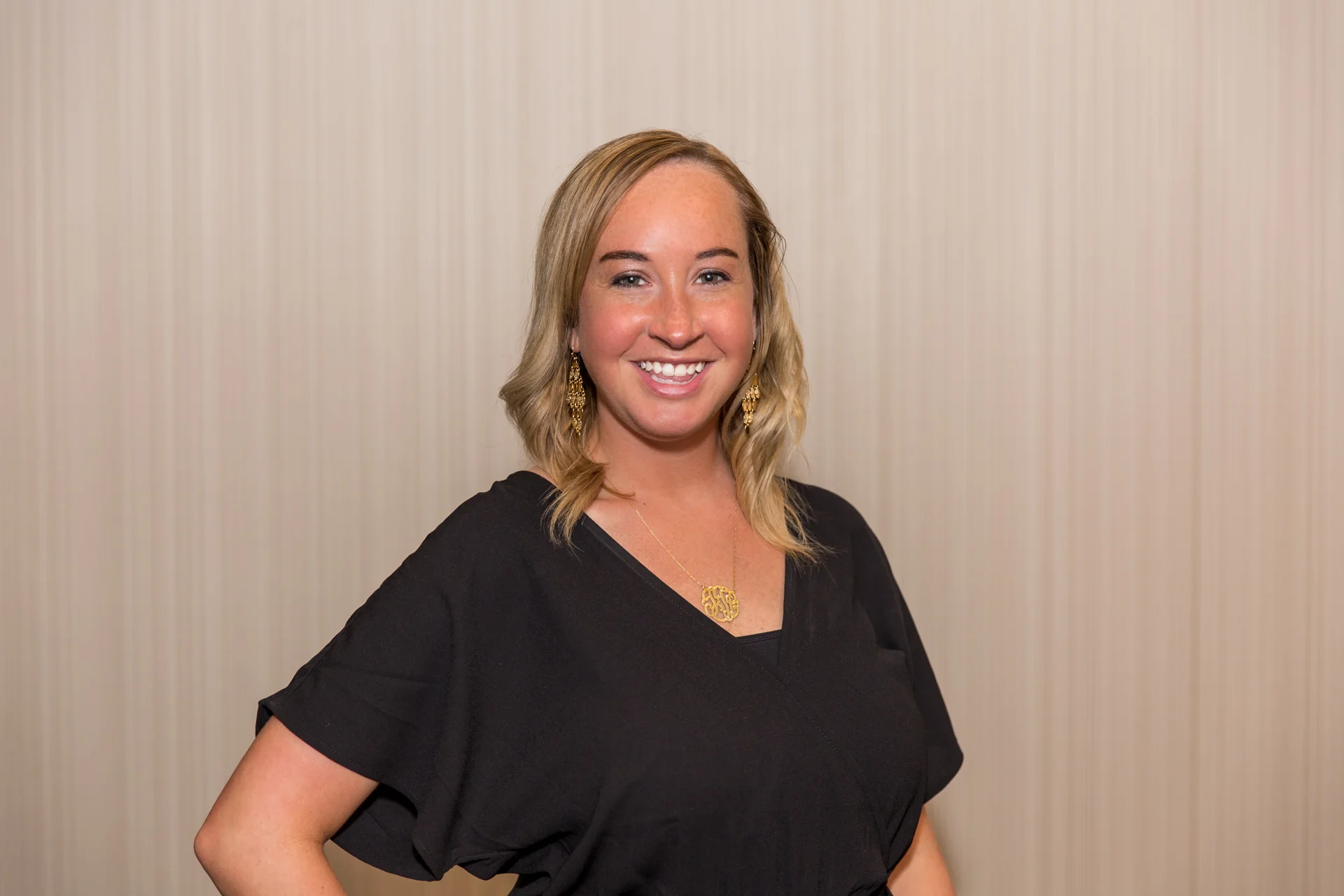 a person smiling for the camera