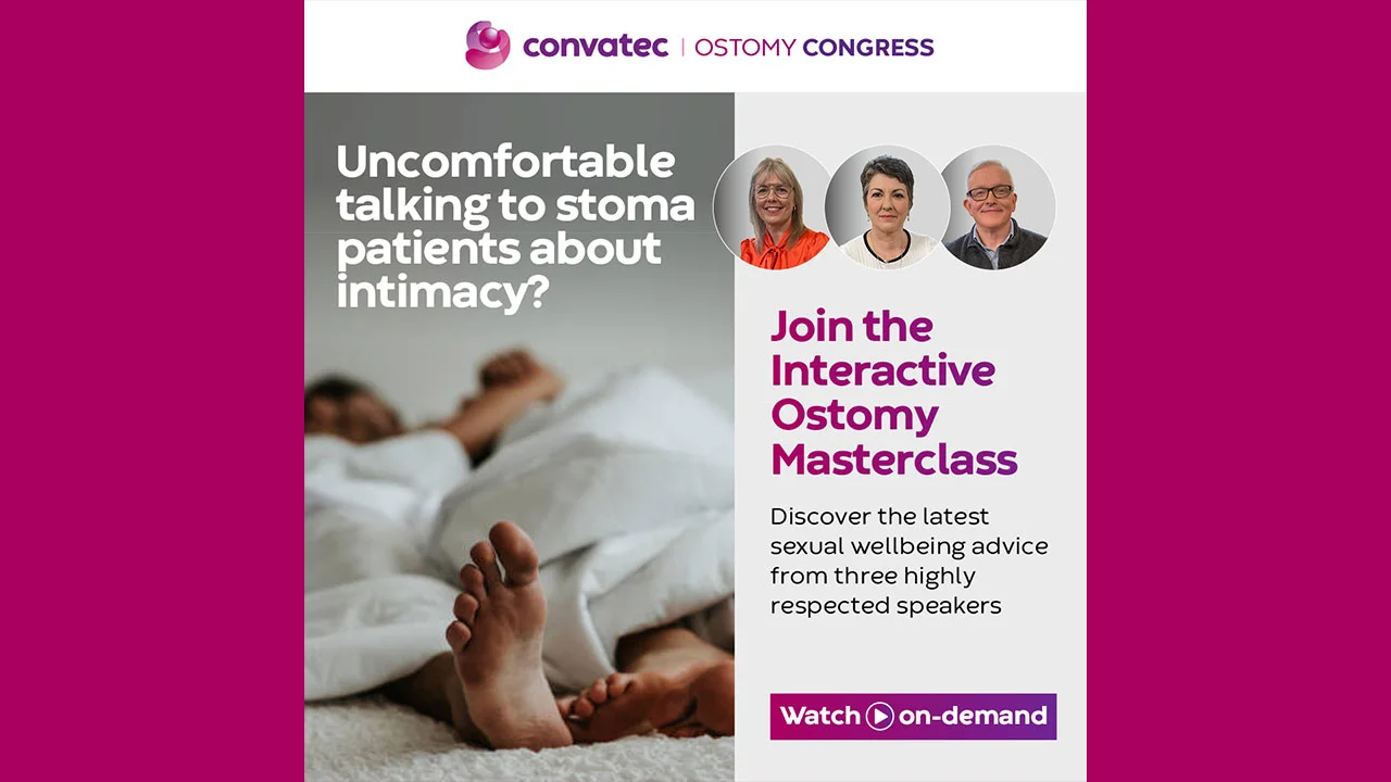 Join the webinar for an interactive ostomy masterclass featuring three speakers.